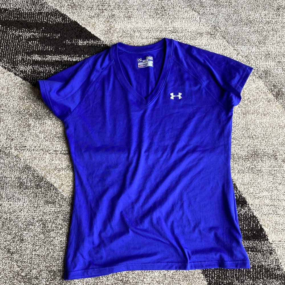 Blue Under Armour Heat Gear T-Shirt Size M